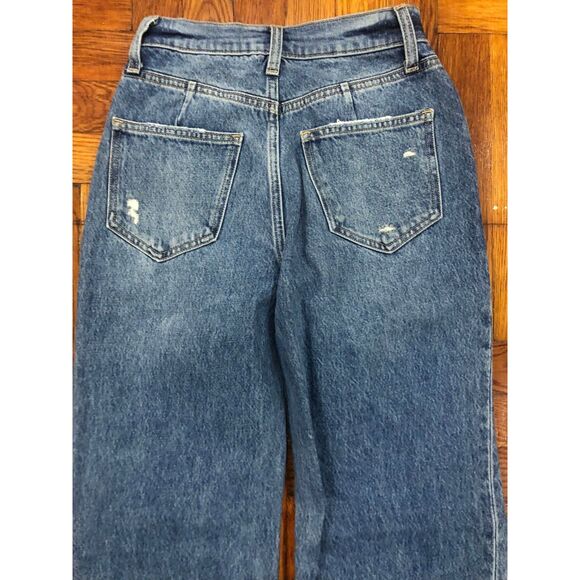 Arizona Jean Co Jeans High Rise Curvy Skater Baggie Fit Loose Wide Leg Size 1 - Picture 6 of 7